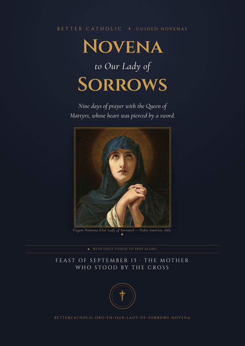 Book cover: Novena to Our Lady of Sorrows
