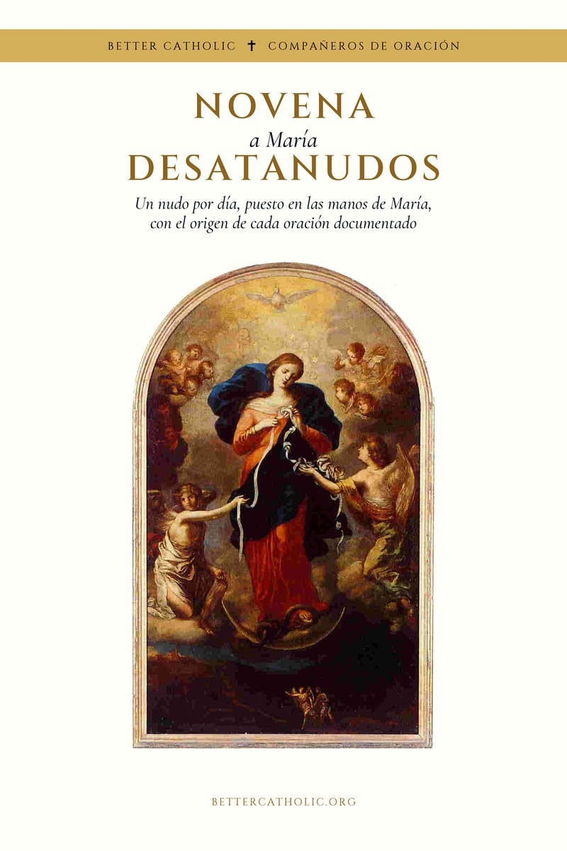 Portada del libro: Novena a María Desatanudos