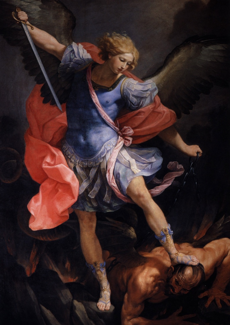 Capa do itinerário: 40 Days with St. Michael — São Miguel Arcanjo, de Guido Reni (1636, domínio público)
